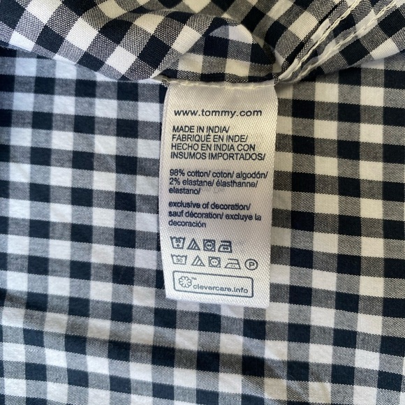 Tommy Hilfiger Navy and White Checkered Shirt Size M - Picture 4 of 9